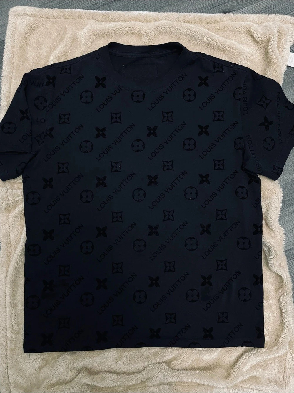 Louis Vuitton Monogram Jacquard T-Shirt Black XL